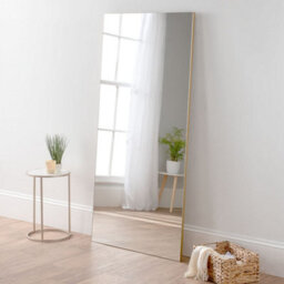 Yearn Large Full Length Rectangular Mirror Gold