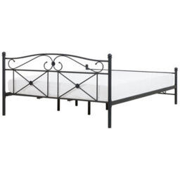 Beliani Bed Metal Rodez 180 X 200 Cm (Eu Super King) Black - thumbnail 5