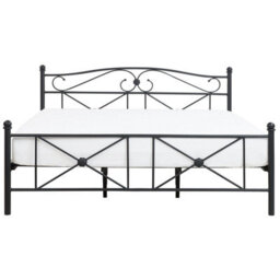 Beliani Bed Metal Rodez 180 X 200 Cm (Eu Super King) Black - thumbnail 4