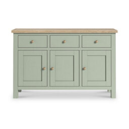 Farro Sage Large Sideboard With Washed Oak Top - Fully Assembled - By Roseland Furniture - thumbnail 5