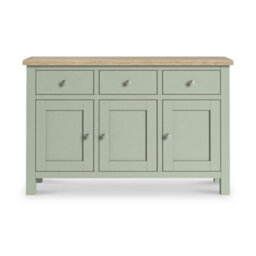 Farro Sage Large Sideboard With Washed Oak Top - Fully Assembled - By Roseland Furniture - thumbnail 2