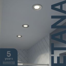 GoodHome Etana Polished Chrome Effect Non-Adjustable Led Neutral White Downlight 4.7W Ip65, Pack Of 3 - thumbnail 6