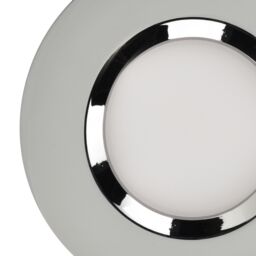 GoodHome Etana Polished Chrome Effect Non-Adjustable Led Neutral White Downlight 4.7W Ip65, Pack Of 3 - thumbnail 4