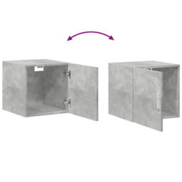 Berkfield Slim Storage Cabinet Concrete Grey 40X42.5X225 Cm Engineered Wood - thumbnail 9