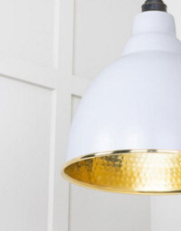 From the Anvil Hammered Brass Brindley Pendant In Birch - thumbnail 6