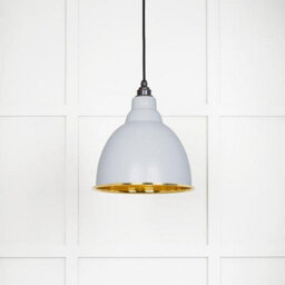 From the Anvil Hammered Brass Brindley Pendant In Birch - thumbnail 3