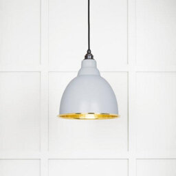 From the Anvil Hammered Brass Brindley Pendant In Birch - thumbnail 1