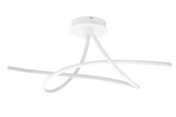 GoodHome Triangular Matt Metal & Plastic White Led Ceiling Light - thumbnail 3