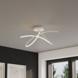 GoodHome Triangular Matt Metal & Plastic White Led Ceiling Light - thumbnail 2