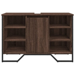 Walplus Bathroom Sink Cabinet Brown Oak 91X35X60 Cm Engineered Wood - thumbnail 4