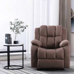 More4Homes Rise Recliner Chair With Single Motor, Remote Control And Pocket Storage In Leather-Look Mocha Technology Fabric - thumbnail 7