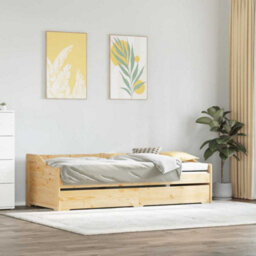 Berkfield Daybed With Trundle Without Mattress Irun 90X200 Cm - thumbnail 3