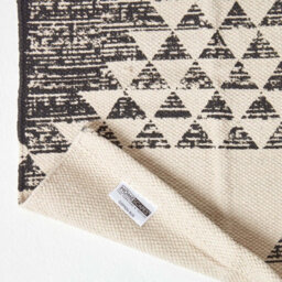 Homescapes Delphi Black And White Geometric Style 100% Cotton Printed Rug, 90 X 150 Cm - thumbnail 5