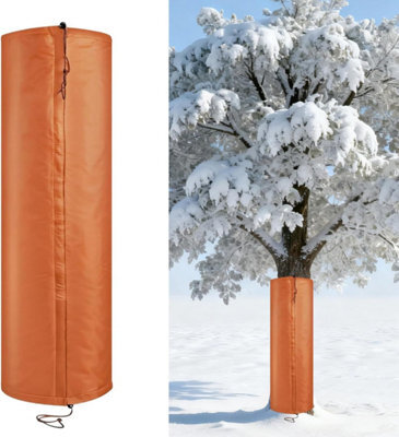 Amorly Brown Tree 20X100Cm Root Protector Winter Protection For Tree Root Self Adhesive Trunk Insulation Cover With Drawstring For Plants - image 1