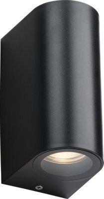 Luminosa Lighting Luminosa Knightsbridge Alana - 230V Ip65 Gu10 Polycarbonate Up/down Wall Light - Black - Alc2Bk - image 1