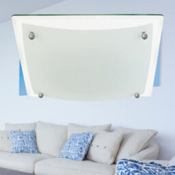 First Choice Lighting Glacier - Two Tone Glass Flush Ceiling Light - thumbnail 2