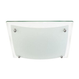 First Choice Lighting Glacier - Two Tone Glass Flush Ceiling Light - thumbnail 1