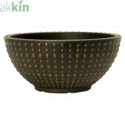 Hobnail Bowl 30Cm Black Bronze Effect