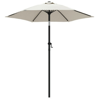 Berkfield Parasol Sand White 200X211 Cm Aluminium - image 1