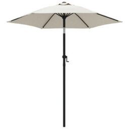 Berkfield Parasol Sand White 200X211 Cm Aluminium