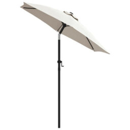 Berkfield Parasol Sand White 200X211 Cm Aluminium - thumbnail 2