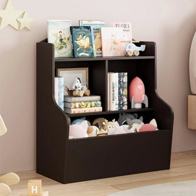 3Tier Toy Storage Cabinet And Bookcase Multi Shelf With Cubby Organizer Cabinet - image 1