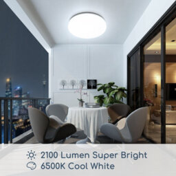 Aigostar 18W Bathroom Ceiling Light, 2100Lm Led Light Ip54 Waterproof 6500K Cool White - thumbnail 4