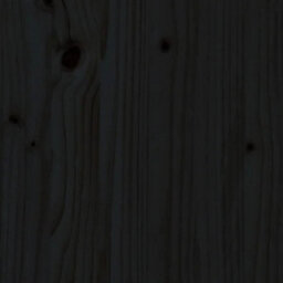 Berkfield Bed Headboard Black 205.5X4X100 Cm Solid Pine Wood - thumbnail 5