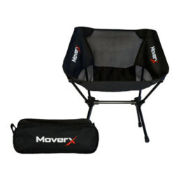 Moverx Ultra Lightweight Low Camping Chair, Foldable Garden Outdoor Picnic Bbq Festival Camp Chairs, Black - thumbnail 2
