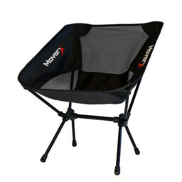 Moverx Ultra Lightweight Low Camping Chair, Foldable Garden Outdoor Picnic Bbq Festival Camp Chairs, Black - thumbnail 1