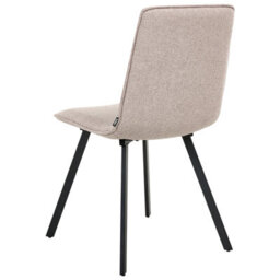 Wyld And Coco Light Brown Armless Dining Chairs Set Of 2 Scandinavian, Textured Easy-Clean Fabric - thumbnail 5