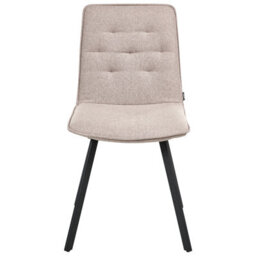 Wyld And Coco Light Brown Armless Dining Chairs Set Of 2 Scandinavian, Textured Easy-Clean Fabric - thumbnail 1