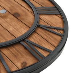 Vidaxl Vintage Wall Clock With Quartz Movement Wood And Metal 60Cm Xxl - thumbnail 5