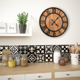 Vidaxl Vintage Wall Clock With Quartz Movement Wood And Metal 60Cm Xxl - thumbnail 2