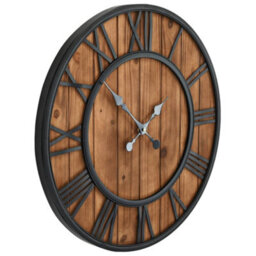 Vidaxl Vintage Wall Clock With Quartz Movement Wood And Metal 60Cm Xxl - thumbnail 3