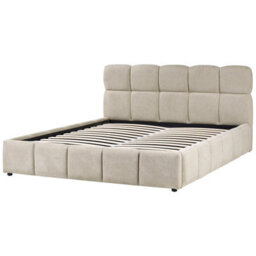 Beliani Ottoman Bed Fabric Noyon 180 X 200 Cm (Eu Super King) Taupe - thumbnail 6