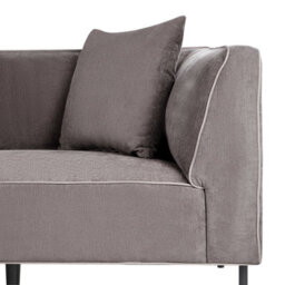 Beliani Corner Sofa 3 Seater Sater Chenille Taupe Right Hand - thumbnail 6