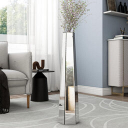 Artloge 77Cm Tall Mirror Floor Vase Thin Sophisticated Vessel For Dried Flowers (Cannot Hold Water)