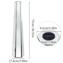 Artloge 77Cm Tall Mirror Floor Vase Thin Sophisticated Vessel For Dried Flowers - thumbnail 2