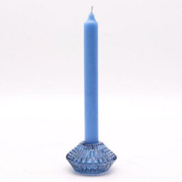 Serenityy Flower Flip Dinner Candle And Tealight Holder - Royal Blue, Glass, Brushed Gloss Finish - thumbnail 6