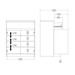 Wyld Haus Budapest Tall White Gloss Wooden Sideboard - 1 Drawer, 2 Doors - thumbnail 9