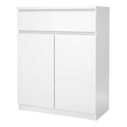 Wyld Haus Budapest Tall White Gloss Wooden Sideboard - 1 Drawer, 2 Doors - thumbnail 4