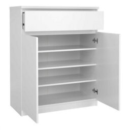 Wyld Haus Budapest Tall White Gloss Wooden Sideboard - 1 Drawer, 2 Doors - thumbnail 5