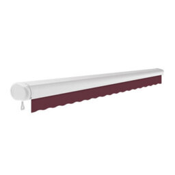 Primrose Awnings 3.0M X 2.5M Retractable Electric Full Cassette Burgundy Awning Outdoor Patio Canopy - thumbnail 3