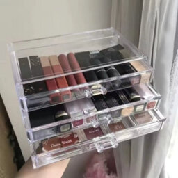 3 Or 5 Layer Acrylic Drawer Clear Office Organizer Desk Pencil Holder Large Desk Accessories Display Caddy For Home - thumbnail 2