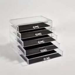 3 Or 5 Layer Acrylic Drawer Clear Office Organizer Desk Pencil Holder Large Desk Accessories Display Caddy For Home - thumbnail 1