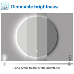 Probaty Bathrooms Led Mirror Round 1000mm With Backlit Illuminated,anti-Fog Ip44,wall Mounted,touch Sensor Smart Vanity Mirror - thumbnail 7