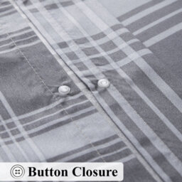 Aspire Homeware Printed Microfiber Duvet Cover Set, Grey Check Reversible, Double, (L)200Cm X (W)200Cm - thumbnail 3