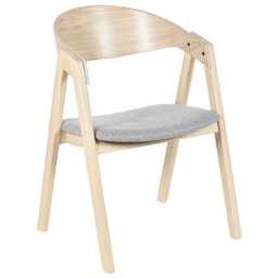 Beliani Set Of 2 Dining Chairs Yuba Wood Light Grey - thumbnail 6