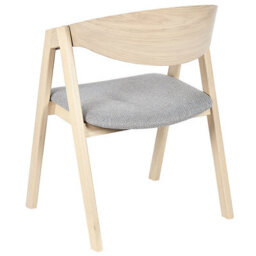 Beliani Set Of 2 Dining Chairs Yuba Wood Light Grey - thumbnail 7